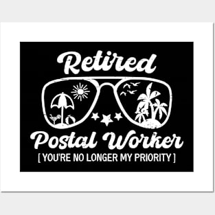 Retired Postal Worker Funny Postman Mailman Retirement Posters and Art